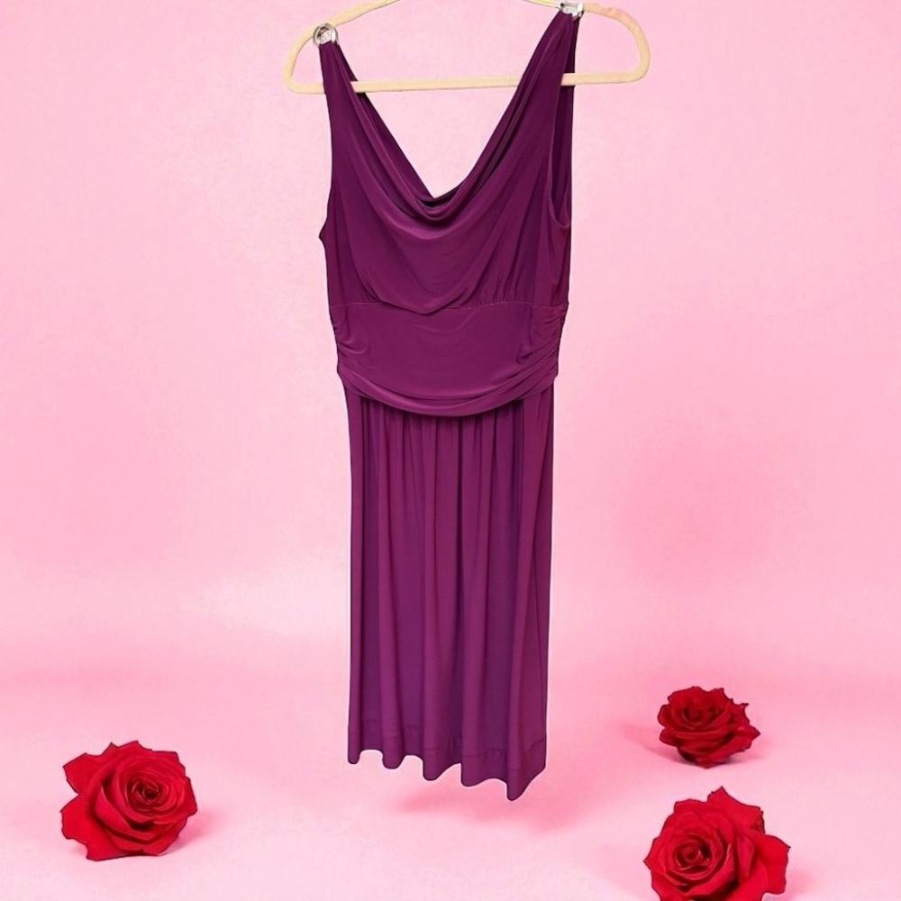 🆕Jones New York Deep Purple chic sleeveless Dress size 6